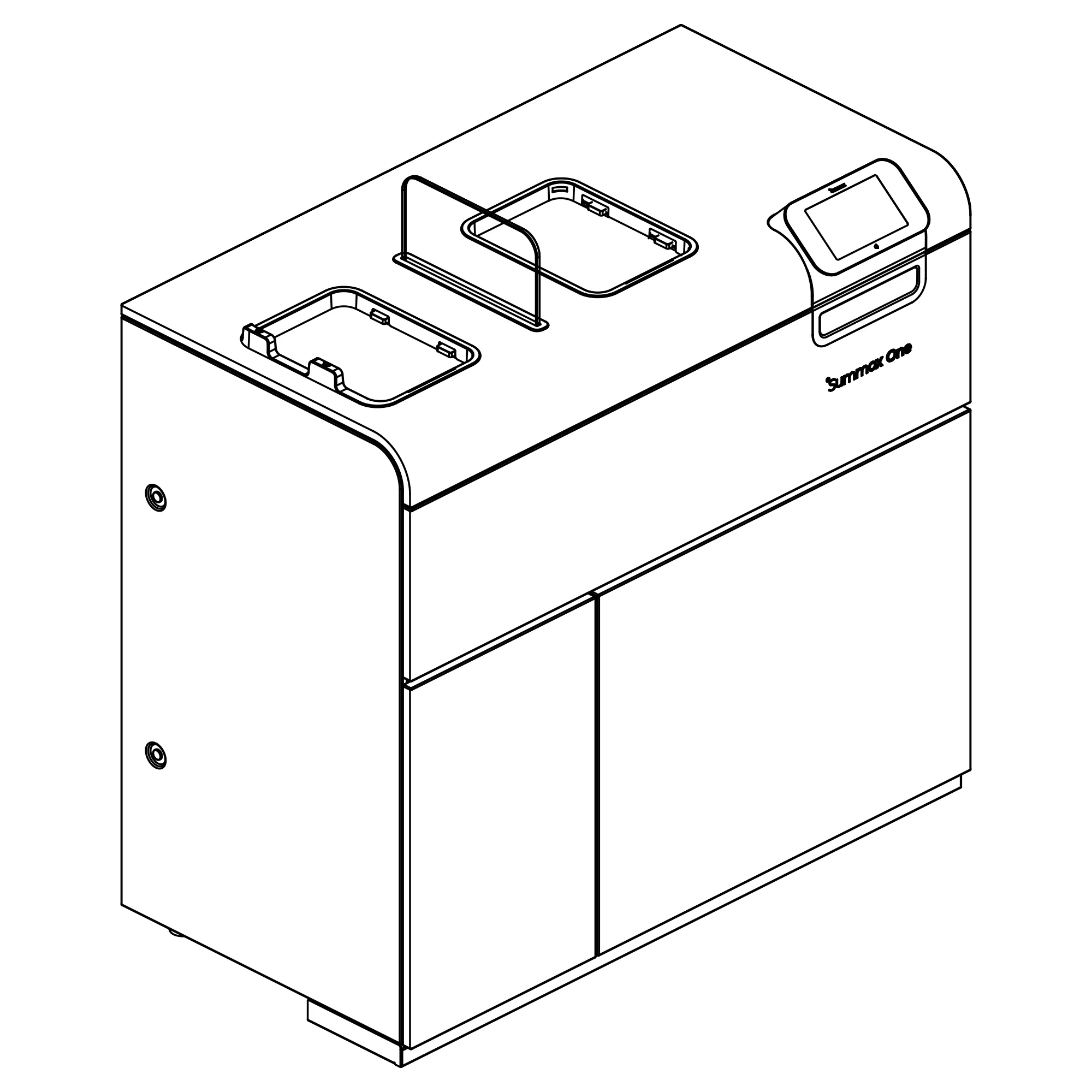 GBO_Innovation_makers_Summox_One_System_Oplossing_Voor_Mondzorg_Lijntekening_Zijaanzicht